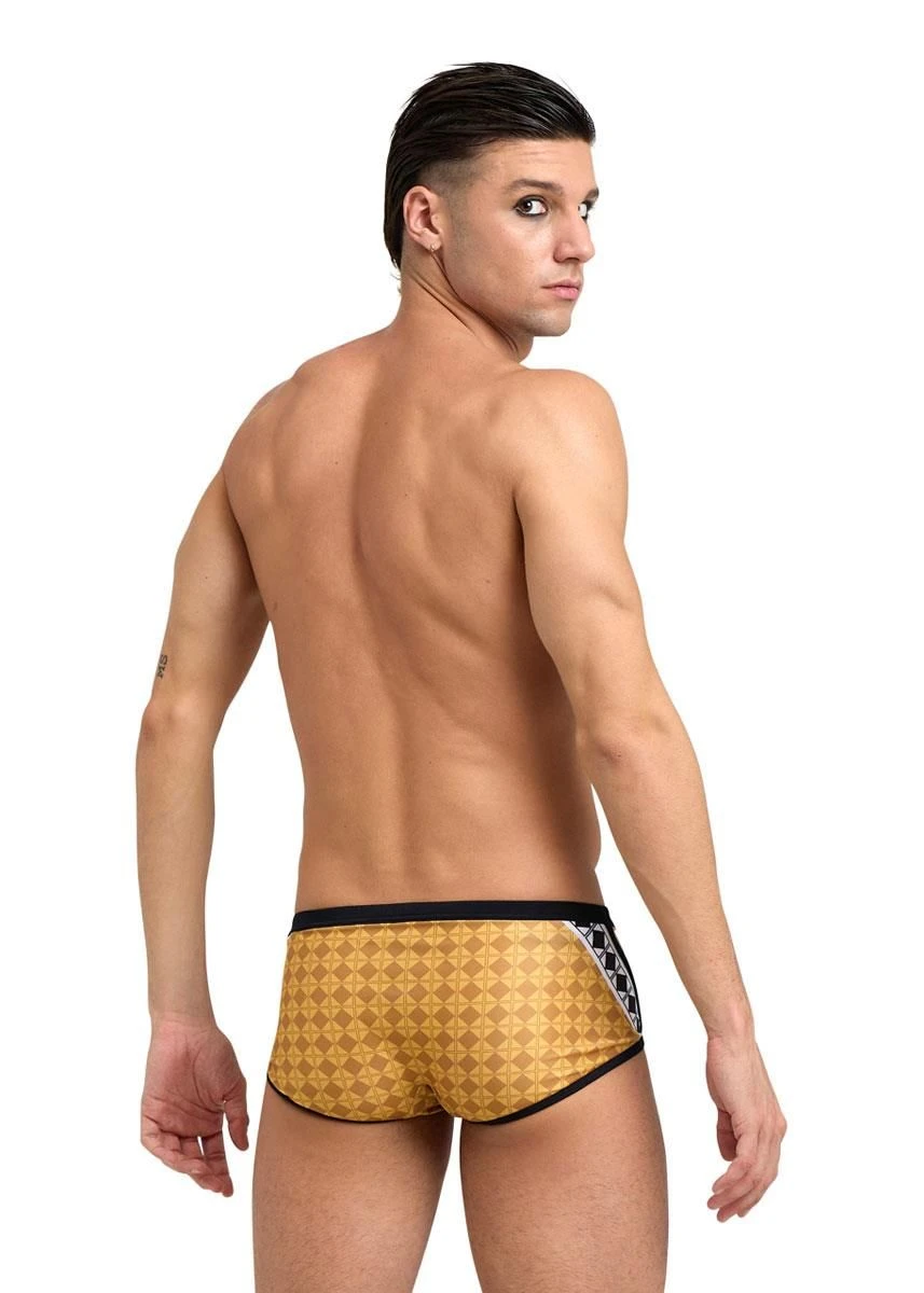 Arena 50th Anniversary Limited Edition Low Waist Short - Gold/Multi/Black 3 Arena 50th Anniversary Limited Edition Low Waist Short - Gold/Multi/Black