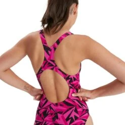 Speedo Boom Logo Allover Medalist Swimsuit - Black/ Electric Pink -Best Swimming Equipment tumbnail 7c666d8d 4eb3 4f0f bcb1 96439b9f10db