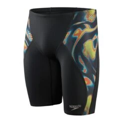 Speedo Allover Digital V-Cut Jammer - Black/ Lime/ Salso/ Adriatic