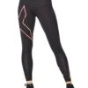 2XU Women's Light Speed Mid-Rise Compression Tights - Black / Cranberry Reflective -Best Swimming Equipment tumbnail 82fb8015 005d 4b1b 9fef d210698fd364
