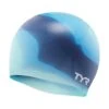 TYR Tie Dye Silicone Junior Cap - Blue/ Teal -Best Swimming Equipment tumbnail 91a74fb4 7e6a 4ecb bafc 42442c78af0b