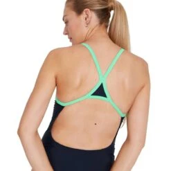 Speedo Hyperboom Turnback Swimsuit - True Navy/ Fake Green/ Pool -Best Swimming Equipment tumbnail 962ca3bf ad29 4c4d 91ae 465162093db1