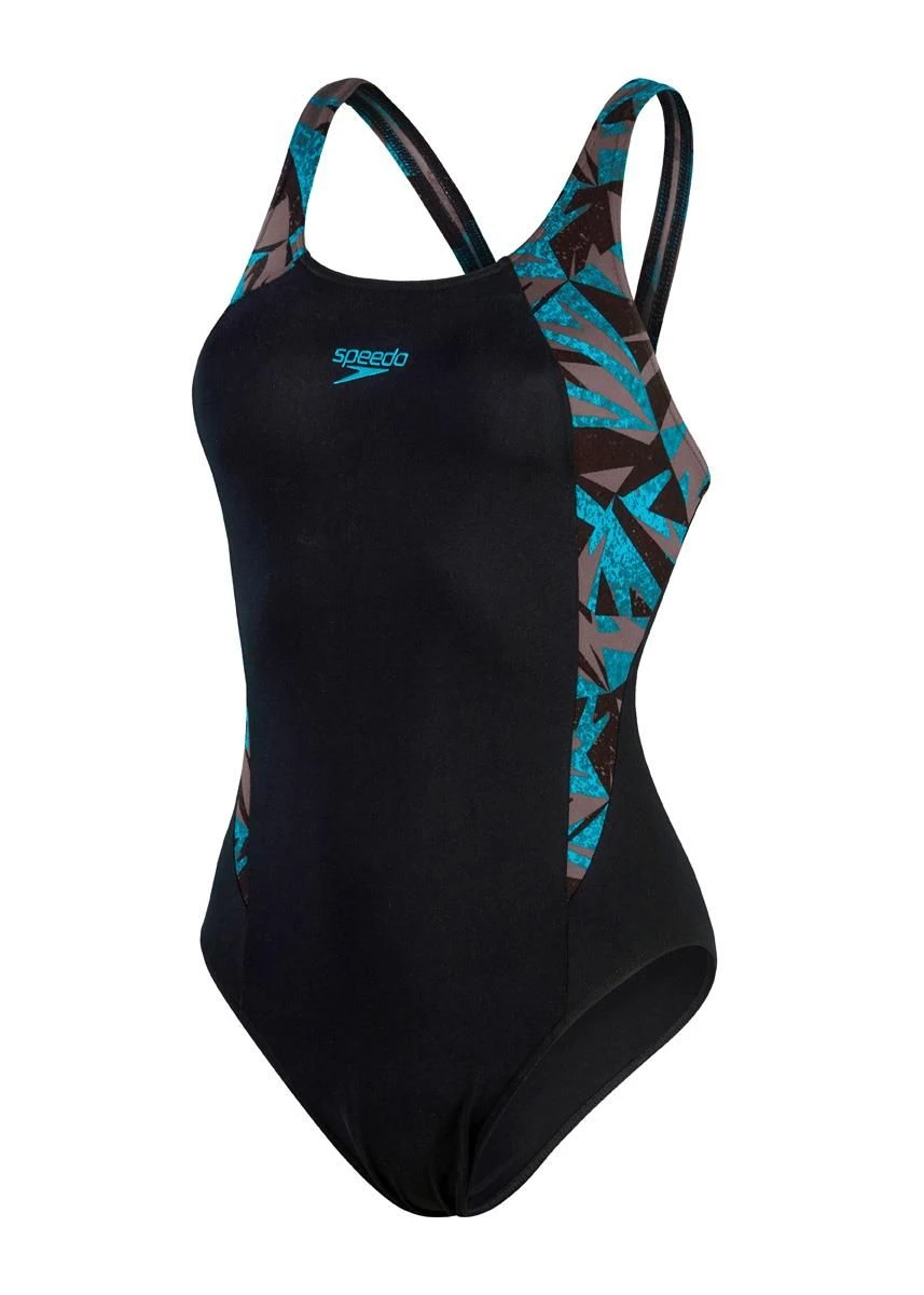 Speedo HyperBoom Splice Muscleback Swimsuit - Black/ Bolt/ Dove Grey 6 Speedo HyperBoom Splice Muscleback Swimsuit - Black/ Bolt/ Dove Grey - Image 4