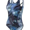 Beco Womens Comfort Fit Classic B-Cup Swimsuit - Blue / Black