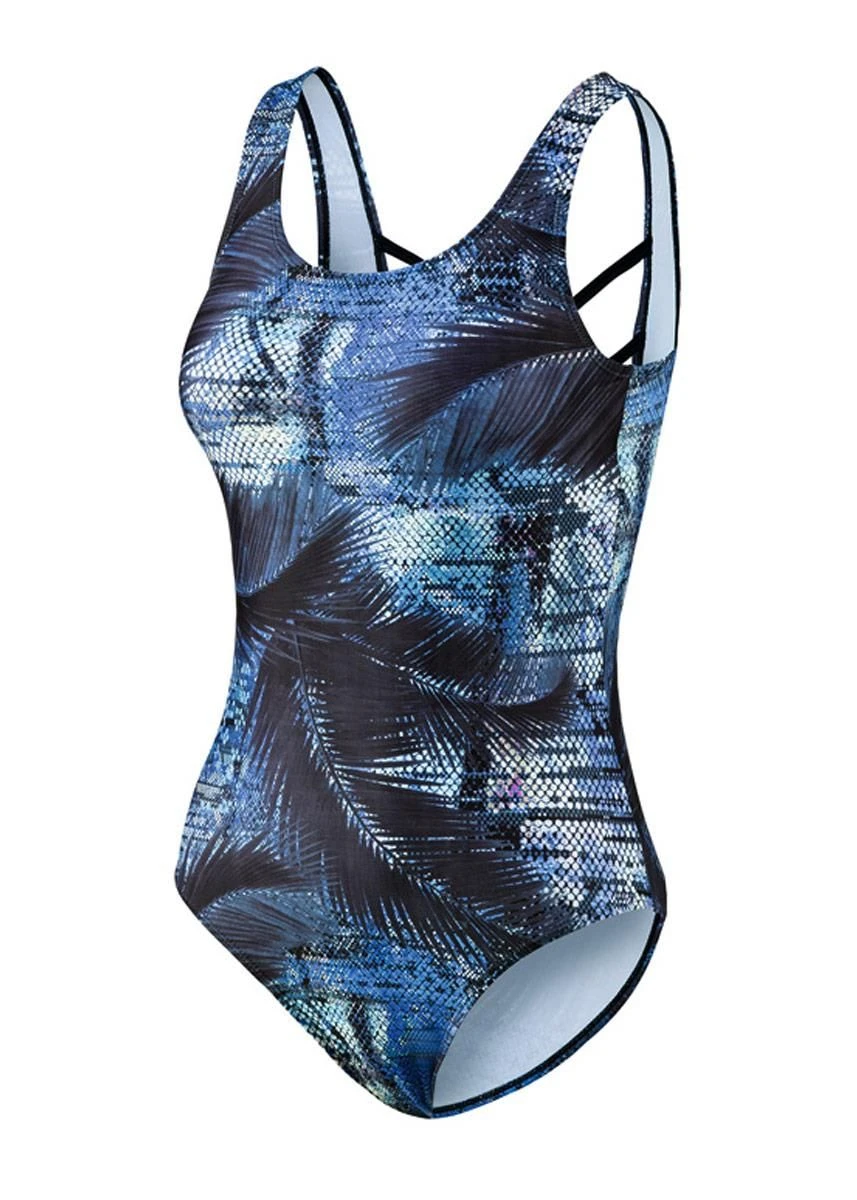Beco Womens Comfort Fit Classic B-Cup Swimsuit - Blue / Black 3 Beco Womens Comfort Fit Classic B-Cup Swimsuit - Blue / Black