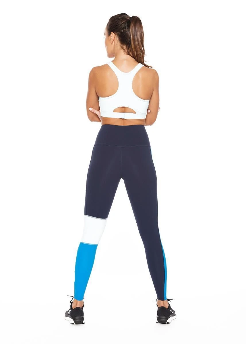 2XU Women's Form Block Hi-Rise Compression Tights - Midnight/ White 4 2XU Women's Form Block Hi-Rise Compression Tights - Midnight/ White - Image 2