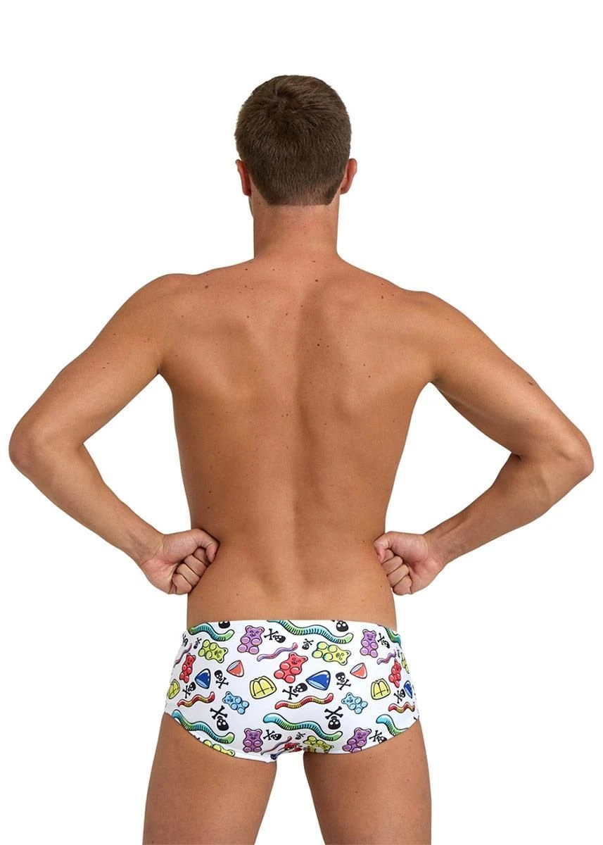 Arena Crazy Gummy Low Waist Swim Short - White/Multi 3 Arena Crazy Gummy Low Waist Swim Short - White/Multi