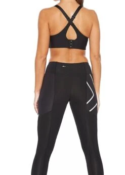 2XU Women's Aero Vent Mid-Rise Compression Tights - Black/ Silver Reflective -Best Swimming Equipment tumbnail d840d2d9 6a16 43ae a205 54a93c39a2c0