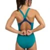 Arena Kiko Graphic V Back Pro Swimsuit - Green Lake/Navy -Best Swimming Equipment tumbnail dbbd3dc2 c694 44bc a27f 719899a5e70b