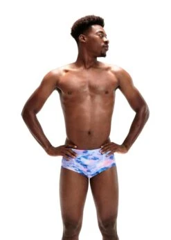 Speedo Allover Digital 13.5cm Briefs - Clearwater Dawn