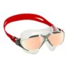 Aqua Sphere Vista Iridescent Mirrored Goggles - White/ Red