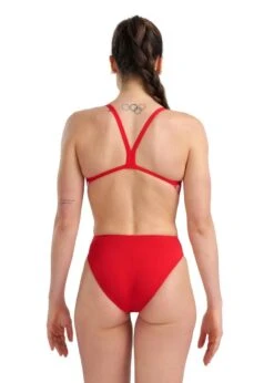 Arena Marbled Challenge Back Swimsuit - Red/Multi