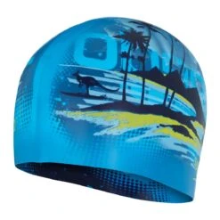 Speedo Junior Reversible Slogan Silicone Cap - Pool/ Vital Blue/ Empire Yellow/ Nautical Navy -Best Swimming Equipment tumbnail e9b62c28 3396 46e7 80cf d6ad4f2bfd02