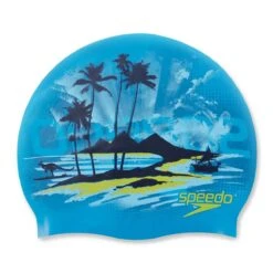 Speedo Junior Reversible Slogan Silicone Cap - Pool/ Vital Blue/ Empire Yellow/ Nautical Navy -Best Swimming Equipment tumbnail ee452b4c 85ca 4819 9595 a7f196ab7de0