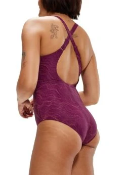 Speedo Lexi Printed Swimsuit - Deep Plum / Cherry / Cinder Rose -Best Swimming Equipment tumbnail f048ed72 636e 4806 9817 6c01e3afda17
