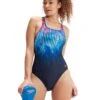 SPEEDO DIGITAL PRINTED MEDALIST SWIMSUIT - TRUE NAVY / TRUE COBALT / ELECTRIC PINK / HYPERSONIC BLUE