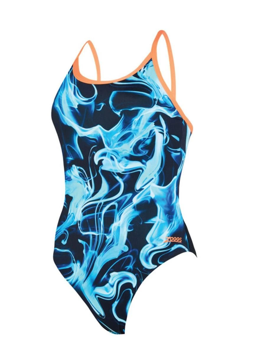 Zoggs Sprintback Swimsuit - Ocean Smoke Print 6 Zoggs Sprintback Swimsuit - Ocean Smoke Print - Image 4