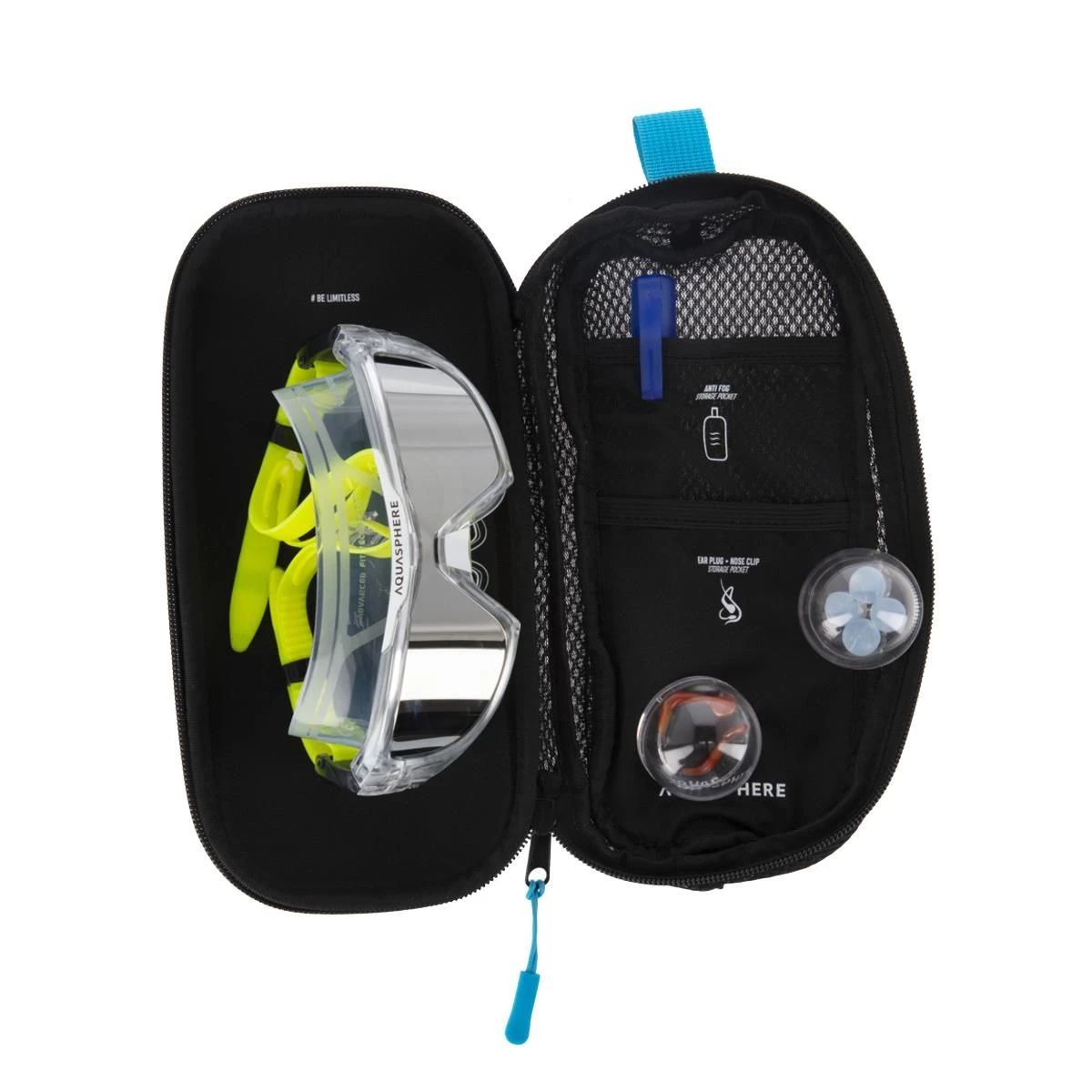 Aqua Sphere Mask Case - Black/ Light Blue 2 Aqua Sphere Mask Case - Black/ Light Blue