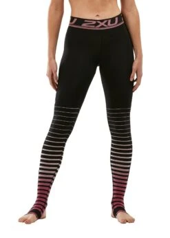 2XU Women's Power Recovery Compression Tights - Black/ Zephr -Best Swimming Equipment wa4418b blk zyr 00