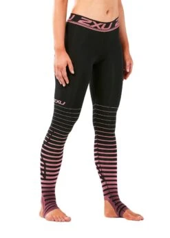 2XU Women's Power Recovery Compression Tights - Black/ Zephr -Best Swimming Equipment wa4418b blk zyr 00 1