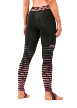 2XU Women's Power Recovery Compression Tights - Black/ Zephr -Best Swimming Equipment wa4418b blk zyr 01 1