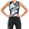 2XU Women's Compression Tri Singlet - Black/Chroma 2 2XU Women's Compression Tri Singlet - Black/Chroma -Best Swimming Equipment wt5522d blk chr 1