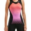 2XU Women's Active Tri Singlet - Black/Sunset Ombre -Best Swimming Equipment wt5547a blk sto 00