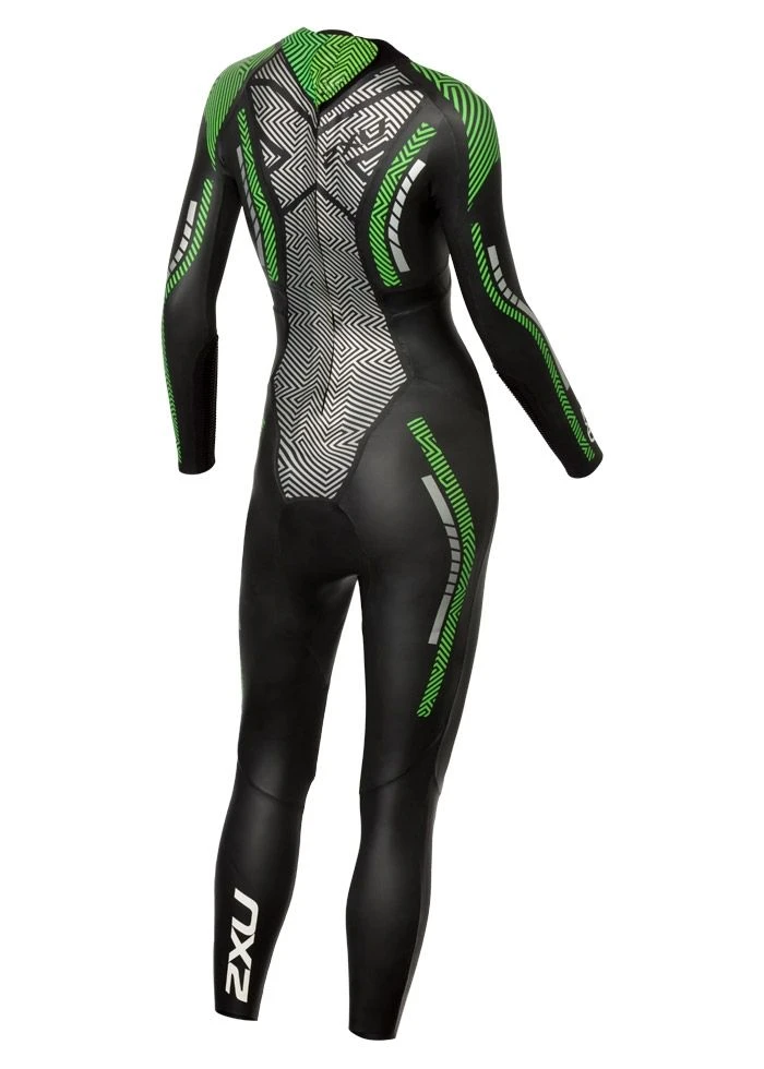 2XU Women's P:2 Propel Wetsuit - Black / Green 4 2XU Women's P:2 Propel Wetsuit - Black / Green - Image 2