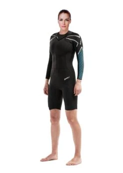2XU Women's Pro-Swim Run SR1 Wetsuit - Black / Aquarius Teal Print 10 2XU Women's Pro-Swim Run SR1 Wetsuit - Black / Aquarius Teal Print -Best Swimming Equipment ww5480c blk arg 00 1