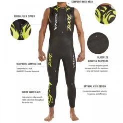 Zoot Suit Men's Kona Sleeveless Tri Wetsuit - Yellow / Black -Best Swimming Equipment z200701001 3