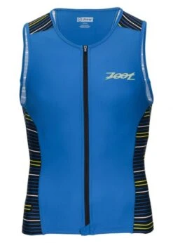 Zoot Suit Men's Performance Tri Full Zip Tank - Blue Jetty