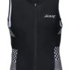 Zoot Suit Men's Performance Tri Full Zip Tank - Silver Checkers