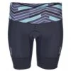 Zoot Suit Women's Performance Tri 8" Short - Waves / Black -Best Swimming Equipment zoot s16 z1606012 w performance tri 8 inch short waves black front